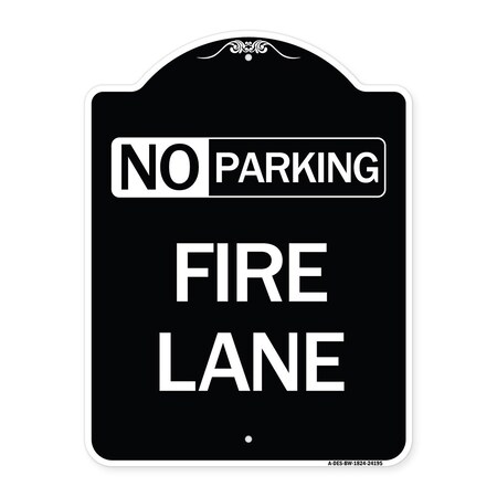 Delaware No Parking Fire Lane Heavy-Gauge Aluminum Architectural Sign